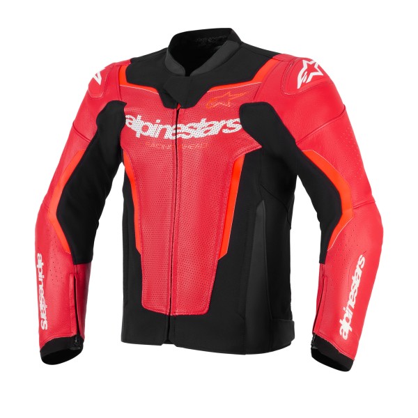 Alpinestars Alpinestars gp force v2 leather jacket airflow red red fluo